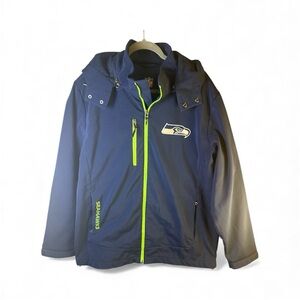 NFL Seattle Seahawks Blue Jacket with Green Highlights Size XL